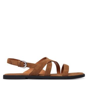 Sandały Vagabond Shoemakers. Brązowe sandały Vagabond Shoemakers, bez wzorów, bez obcasa, na płaskiej podeszwie, bez zapięcia. Za 429,99 zł.