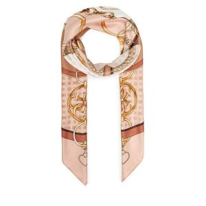 Chusta Guess. Brązowe apaszki i chusty Guess, z aplikacjami. Za 219,99 zł.