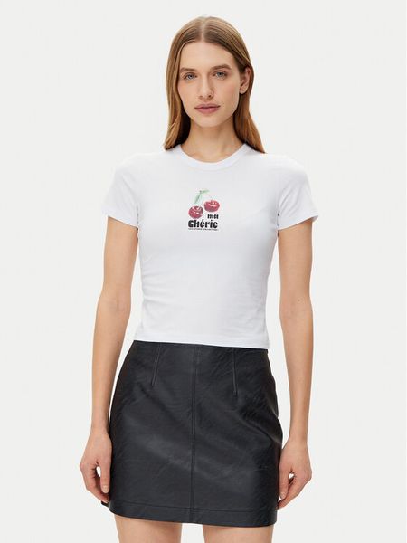 JJXX T-Shirt Gigi 12277657 Biały Stretch Fit. Białe t-shirty JJXX, m, bez wzorów, z bawełny, bez kołnierzyka, bez ramiączek. Za 39,99 zł.