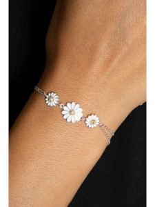 Heliophilia Srebrna bransoletka z elementami ozdobnymi rozmiar: onesize. Szare bransoletki Heliophilia, z cyrkonią, srebrne. Za 95,69 zł.