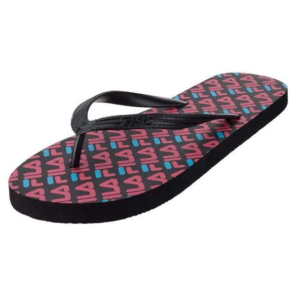 Japonki basenowe damskie Fila Troy Slipper. Czarne klapki Fila, bez wzorów, bez obcasa. Za 59,00 zł.