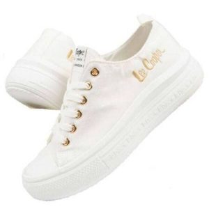 Buty Lee Cooper LCW-24-44-2462L białe. Białe trampki bez wzorów, z gumy, bez zapięcia. Za 171,35 zł.