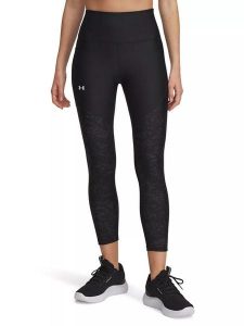Under Armour Legginsy funkcyjne w kolorze czarnym rozmiar: L. Czarne legginsy Under Armour, bez wzorów, z materiału, z podwyższonym stanem. Za 144,58 zł.