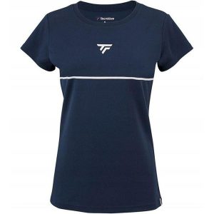 Koszulka tenisowa damska Tecnifibre X-Perf Tee. Niebieskie bluzki TECNIFIBRE, bez wzorów, sportowe, bez kołnierzyka, bez ramiączek. Za 249,00 zł.