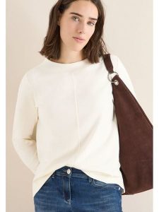 Cecil Koszulka w kolorze kremowym rozmiar: XXL. Brązowe bluzki Cecil, xxl, bez wzorów, z bawełny, bez kołnierzyka, bez ramiączek. Za 113,36 zł.