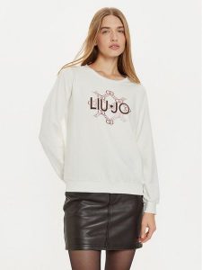 Liu Jo Sport Bluza TF4212 FS576 Biały Regular Fit. Białe bluzy Liu Jo Sport, xs, bez wzorów, z wiskozy, bez kaptura. Za 379,99 zł.