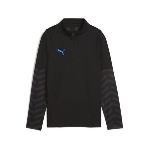 Młodzieżowa bluza piłkarska individualCUP z zamkiem 1/4 PUMA. Biała kurtki Puma, m, bez wzorów, bez kaptura. Za 219,00 zł.