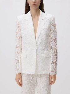 Strukturalna marynarka - biały. Białe marynarki i żakiety Reserved, l, bez wzorów, z bawełny. Za 259,99 zł.