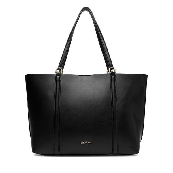 Torebka GINO ROSSI. Czarne shopper bag Gino Rossi, bez wzorów, bez dodatków. Za 169,99 zł.