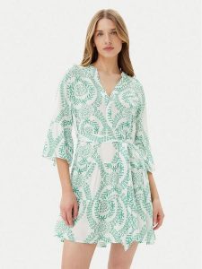 Vero Moda Sukienka codzienna Melba 10329936 Zielony Loose Fit. Zielone kombinezony Vero Moda, na co dzień, l, bez wzorów, z wiskozy, bez kołnierzyka, bez ramiączek, proste. Za 169,99 zł.