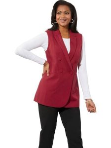 WITT WEIDEN Kamizelka w kolorze czerwonym rozmiar: 52. Czerwone kamizelki WITT WEIDEN, bez wzorów, bez kołnierzyka, bez ramiączek, bez kaptura. Za 43,99 zł.