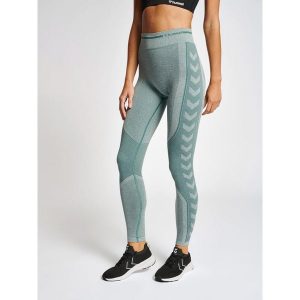 Legginsy damskie Hummel MT Lulu. Niebieskie legginsy Hummel, bez wzorów, z dzianiny. W wyprzedaży za 179,00 zł.