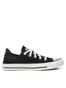 Converse Trampki Chuck Taylor All Star Crush Heel Ox A03075C Czarny. Czarne trampki Converse, bez wzorów, z materiału, bez zapięcia. Za 189,99 zł.