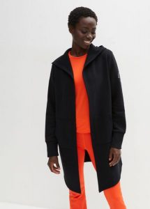 Długa bluza. Czarne bluzy bonprix, bez wzorów, bez kaptura. Za 117,99 zł.