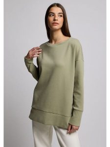 ELBSAND Bluza "Josune" w kolorze szarobrązowym rozmiar: M. Brązowe bluzy ELBSAND, m, bez wzorów, bez kaptura. Za 162,49 zł.