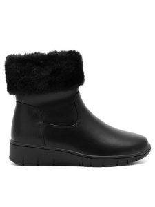 Clara Barson Botki EMMA WS6075-11 Czarny. Czarne botki Clara Barson, bez wzorów, z materiału, bez obcasa, na płaskiej podeszwie, bez zapięcia. Za 169,99 zł.