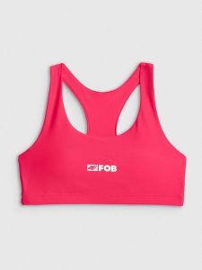 4F Góra od bikini damska - różowa XL. Czerwone bikini 4f, bez wzorów, z materiału. Za 79,99 zł.