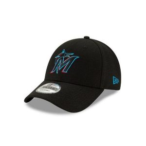 Czapka z daszkiem New Era MLB Miami Marlins. Czarne czapki New Era, bez wzorów, z materiału. Za 136,00 zł.