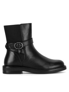 U.S. Polo Assn. Botki ZOFIA001W/DLE1 Czarny. Czarne botki U.S. Polo Assn., bez wzorów, ze skóry, bez obcasa, na płaskiej podeszwie, bez zapięcia. Za 419,99 zł.