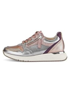 Gabor Skórzane sneakersy w kolorze srebrno-jasnoróżowym rozmiar: 40. Różowe trampki Gabor, bez wzorów, bez zapięcia. Za 224,95 zł.