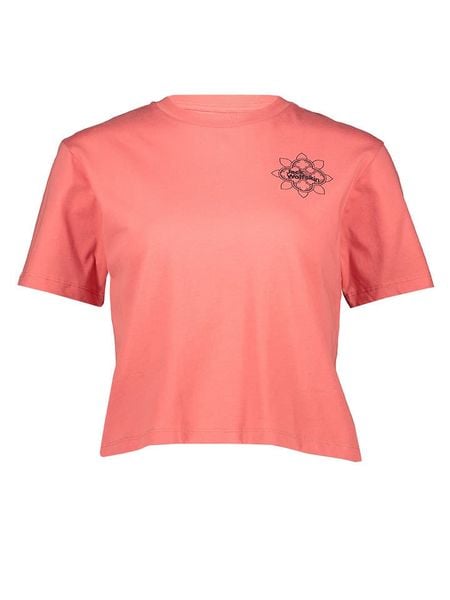 Jack Wolfskin Koszulka w kolorze jasnoróżowym rozmiar: 128. Różowe bluzki Jack Wolfskin, bez wzorów, z bawełny, bez kołnierzyka, bez ramiączek. Za 57,20 zł.