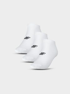4F Skarpety casual przed kostkę (3-pack) damskie - białe 32-34. Białe skarpetki 4f, bez wzorów, z bawełny. Za 44,99 zł.