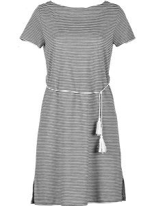 Naturana Sukienka w kolorze antracytowo-białym rozmiar: 36/38. Czarne sukienki Naturana, na co dzień, bez wzorów, z bawełny, bez kołnierzyka, bez ramiączek, mini, proste. Za 122,96 zł.