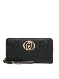 Liu Jo Portfel AF6105 ES039 Czarny. Czarne portfele Liu Jo, bez wzorów, ze skóry. Za 339,99 zł.