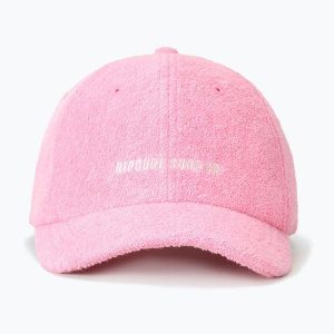 Czapka z daszkiem damska Rip Curl Mixed Terry Cap. Czerwone czapki Rip Curl, bez wzorów, z bawełny, eleganckie. Za 89,99 zł.