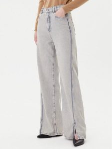 BOSS Jeansy C_Marlene Hr Split 50542436 Szary Relaxed Fit. Szare jeansy Boss, bez wzorów, z jeansu. Za 619,99 zł.