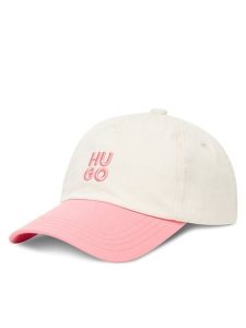 HUGO Czapka z daszkiem Asya 50546581 Écru. Czapki Hugo, bez wzorów, z bawełny. Za 119,99 zł.