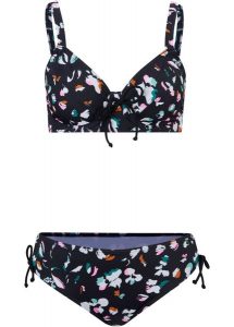 Bikini minimizer (2 części). Czarne bikini bonprix, bez wzorów. Za 129,99 zł.