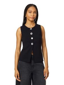 Scotch & Soda Top dzianinowy w kolorze czarnym rozmiar: XL. Czarne topy Scotch & Soda, xl, bez wzorów, z dzianiny, bez kołnierzyka, bez ramiączek. Za 194,95 zł.