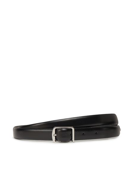 Calvin Klein Pasek Damski Slim Square Buckle Belt 2.0 K60K613235 Czarny. Czarne paski Calvin Klein, bez wzorów, ze skóry. Za 109,99 zł.