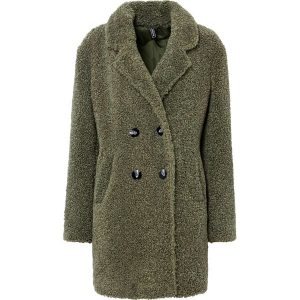 Krótki płaszcz. Brązowe płaszcze bonprix, bez wzorów, z wełny, bez kaptura. Za 239,99 zł.