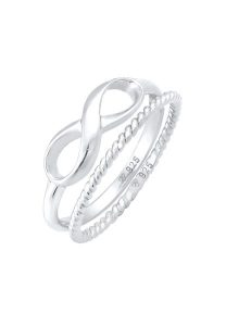 Elli Infinity Stapelring Twisted 2er Set 925 Silber Pierścionki 1 ct Damski. Pierścionki Elli, srebrne. Za 208,99 zł.