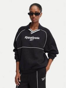 Reebok Bluza Angelica RK25685CCW Czarny Oversize. Czarne bluzy Reebok, xs, bez wzorów, z syntetyku, bez kaptura. Za 199,99 zł.