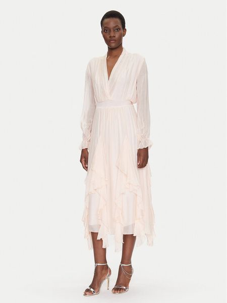 Dixie Sukienka letnia A207W022A Różowy Regular Fit. Czerwone sukienki Dixie, na lato, l, bez wzorów, z wiskozy, bez kołnierzyka, bez ramiączek. Za 539,99 zł.