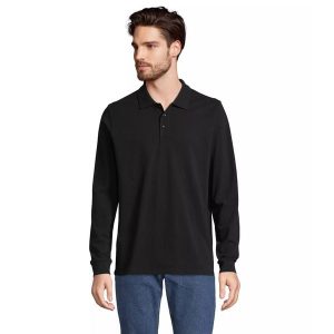 Koszulka polo z długim rękawem Sol's Prime. Czarne bluzki SOL'S, s, bez wzorów, eleganckie, bez kołnierzyka, bez ramiączek. Za 134,00 zł.