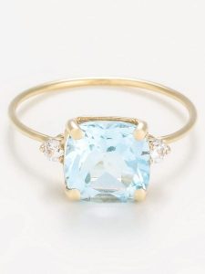 OR ÉCLAT Złoty pierścionek "Espoir" z topazem rozmiar: 62. Niebieskie pierścionki OR ÉCLAT, z topazem, złote. Za 1 261,99 zł.