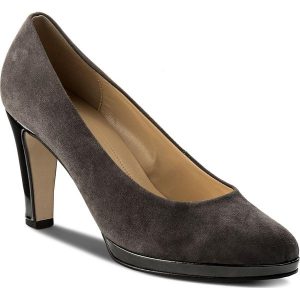Półbuty GABOR - 71.270.39 Dark Grey/Steel. Szare czółenka marki Gabor, ze skóry, na obcasie. W wyprzedaży za 269,00 zł.