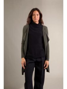 Perfect Cashmere Kaszmirowy kardigan "Abigail" w kolorze khaki rozmiar: L. Brązowe kardigany Perfect Cashmere, z kaszmiru. Za 478,99 zł.