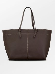 Becksöndergaard Skórzany shopper bag "Aubrey" w kolorze brązowym - 40 x 34 cm rozmiar: onesize. Brązowe shopper bag Becksöndergaard, bez wzorów, z materiału, bez dodatków. Za 514,95 zł.