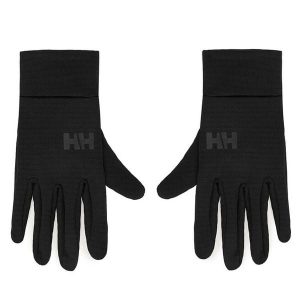 Rękawiczki Helly Hansen. Czarne rękawiczki Helly Hansen, bez wzorów, z dzianiny. Za 179,99 zł.