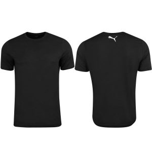 Koszulka damska T-shirt sportowy Puma blank base. Czarne koszulki sportowe Puma, bez wzorów, bez ramiączek. Za 39,00 zł.