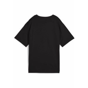 Damska koszulka GRAPHICS Relaxed Fruity PUMA Black. Czarne bluzki Puma, m, bez wzorów, z gumy, sportowe, bez kołnierzyka, bez ramiączek. W wyprzedaży za 69,00 zł.