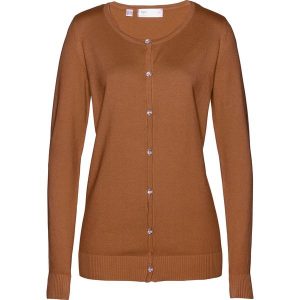 Sweter rozpinany. Czarne kardigany bonprix, bez kołnierzyka. Za 104,99 zł.