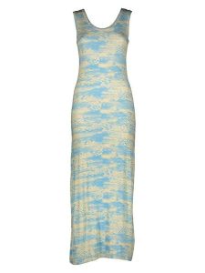 Miss goodlife Sukienka "Summer" w kolorze błękitno-jasnożółtym rozmiar: XL. Niebieskie sukienki miss goodlife, xl, bez wzorów, z bawełny, bez kołnierzyka, bez ramiączek, maxi. Za 195,99 zł.