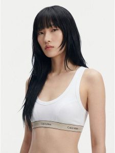 Calvin Klein Biustonosz Lightly Lined LV00QF8594 Biały. Białe biustonosze Calvin Klein, bez wzorów, z bawełny. Za 189,99 zł.