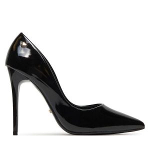 Szpilki DeeZee. Czarne szpilki DeeZee, bez wzorów, bez obcasa. Za 139,99 zł.